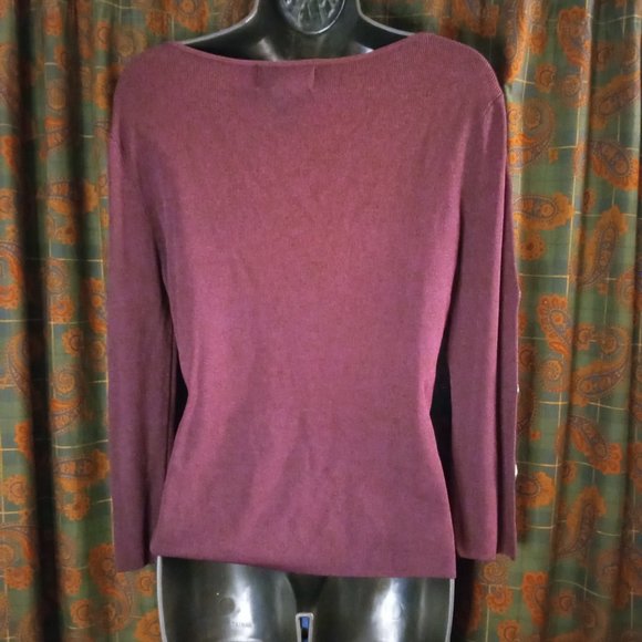 Versailles Grommet Bell-Sleeve Long Sleeve Top Blouse Shirt Size M - Picture 5 of 10